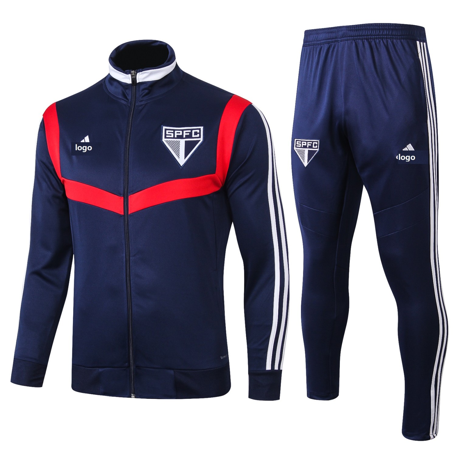 19-20 Adult Sao paulo royal blue jacket soccer uniforms football kits