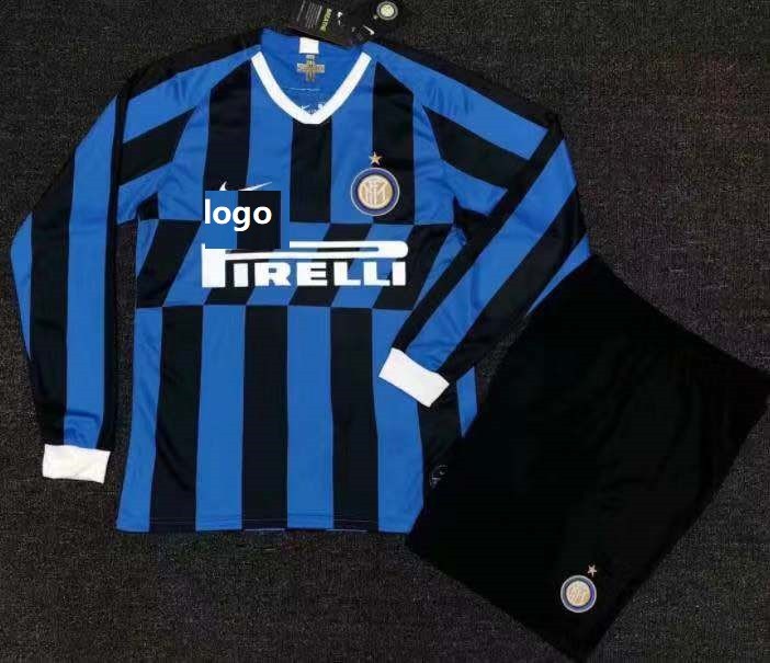 19 20 Adult Inter Milan Long Sleeve Soccer Jersey Winter Football Uniforms