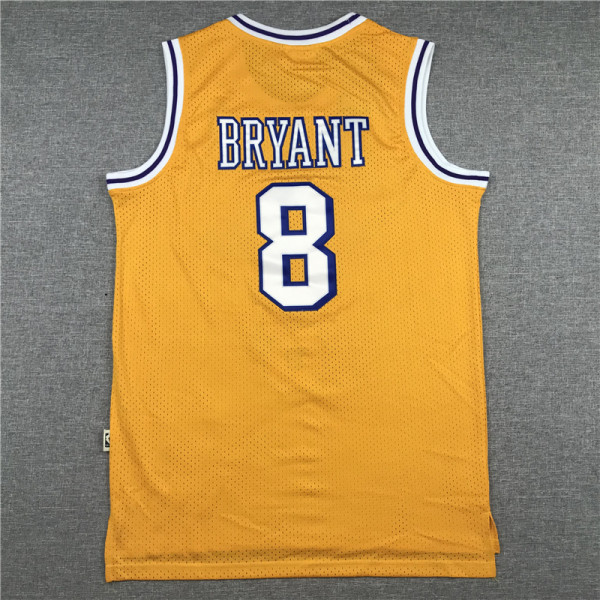 19-20 Adult Lakers basketball jersey shirt Bryant 8 yellow