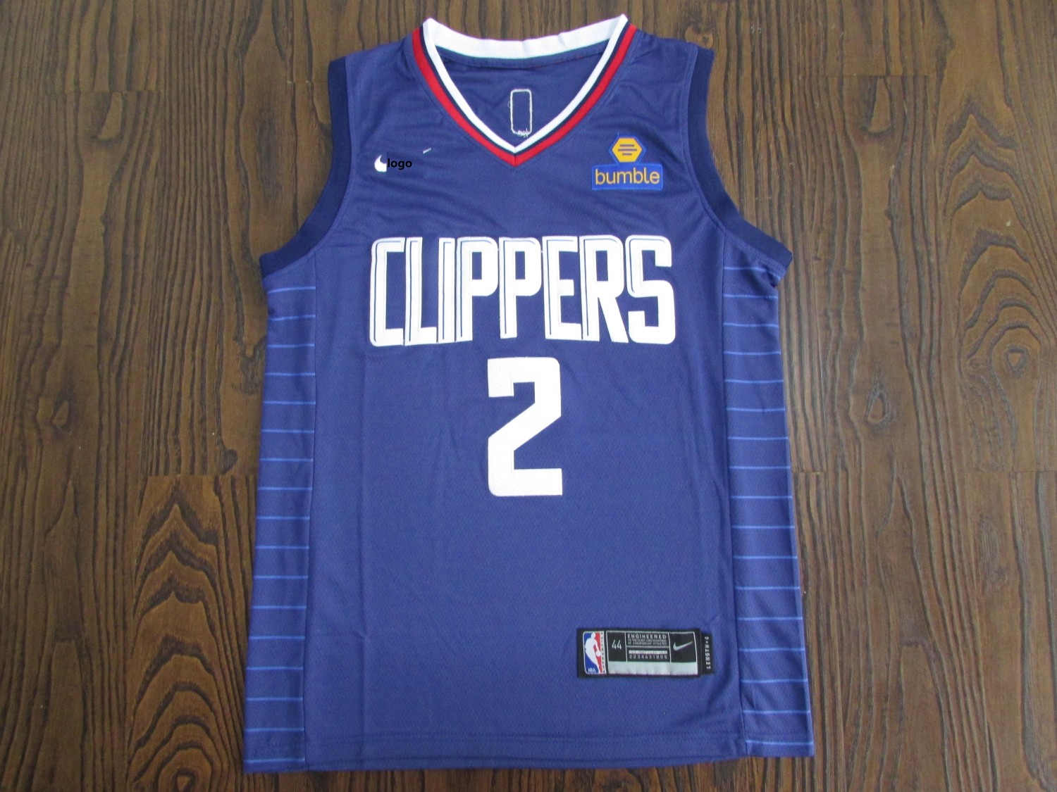 19-20 Men Clippers basketball jersey shirt Leonard 2 blue