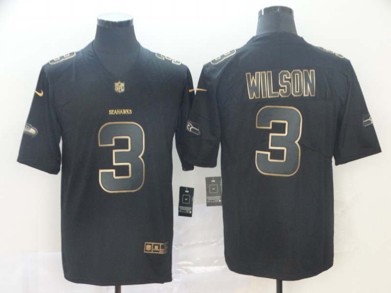 Seahawks 3 Russell Wilson Black Gold Vapor Untouchable ...