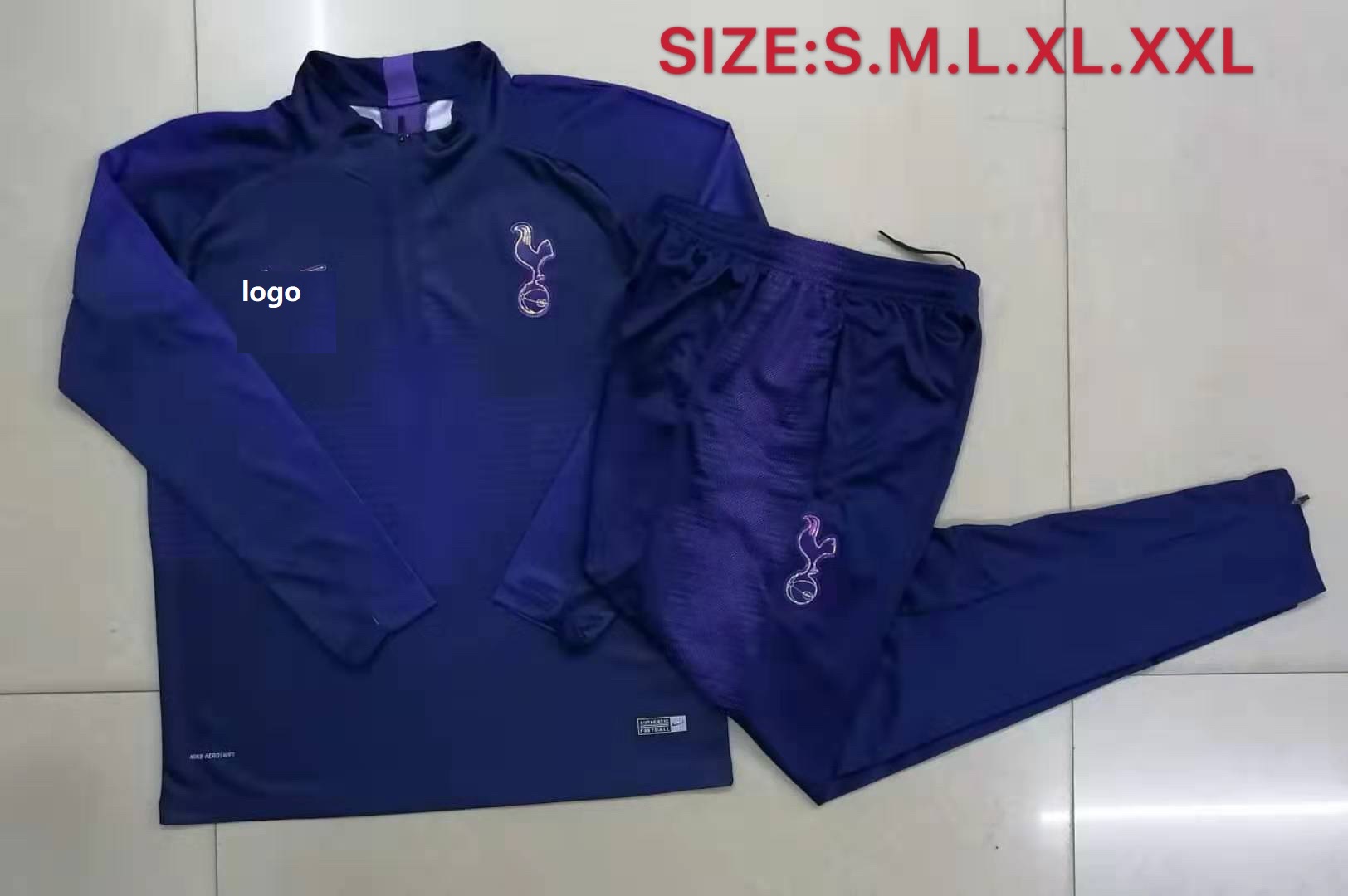 19-20 Adult jacket Tottenham purple soccer tracksuit