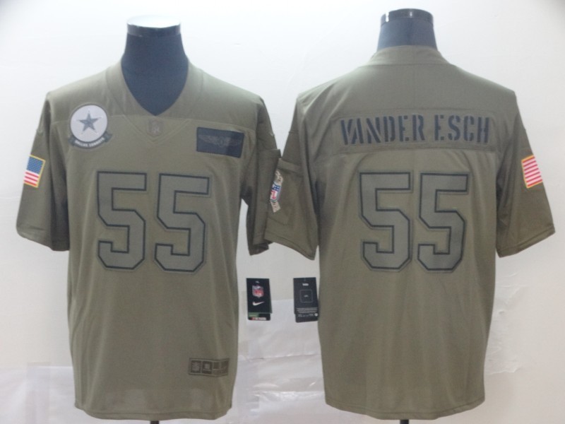 #55 Leighton Vander Esch Camo Youth Stitched Football Limited 2019 Salute to Service Jersey
