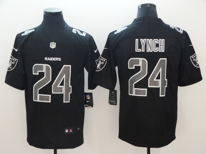 Raiders 24 Marshawn Lynch Black Shadow Legend Limited Jersey