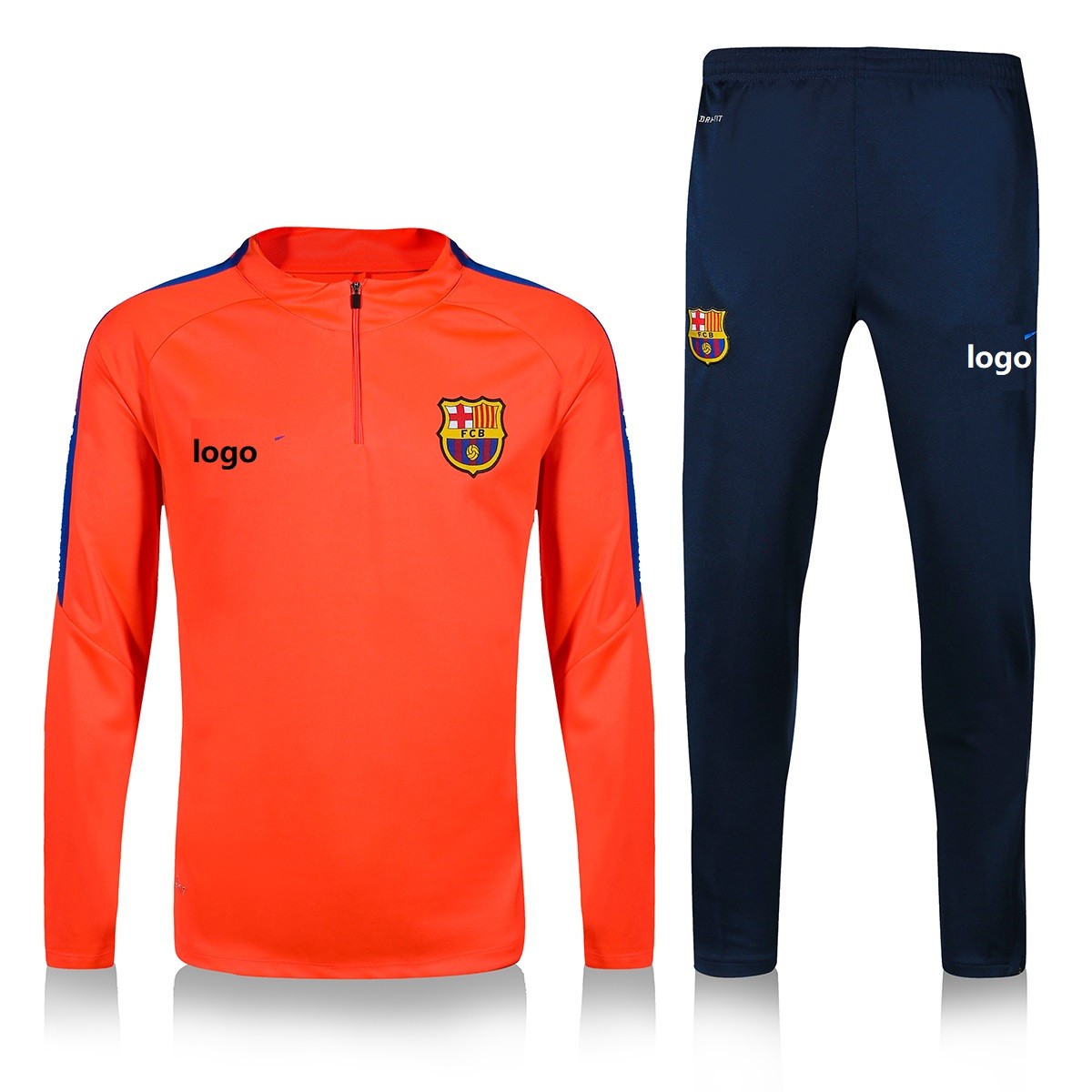 2019-20 Adult jacket Barcelona orange soccer tracksuit