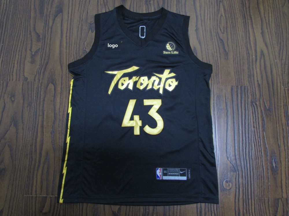 19 20 Men Toronto Raptors Basketball Jersey Shirt Siakam 43 Black