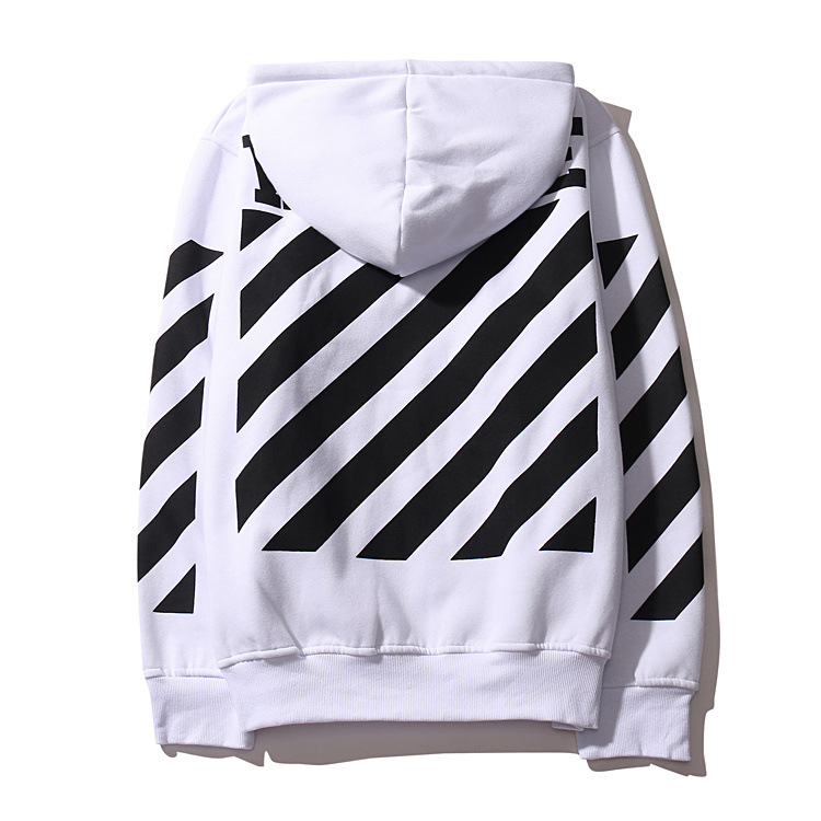 OFF WHITE Cotton Black Hoodie Deceleration Zone