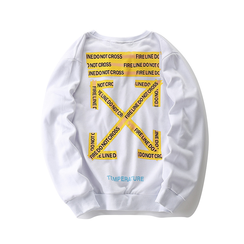 do not cross off white hoodie