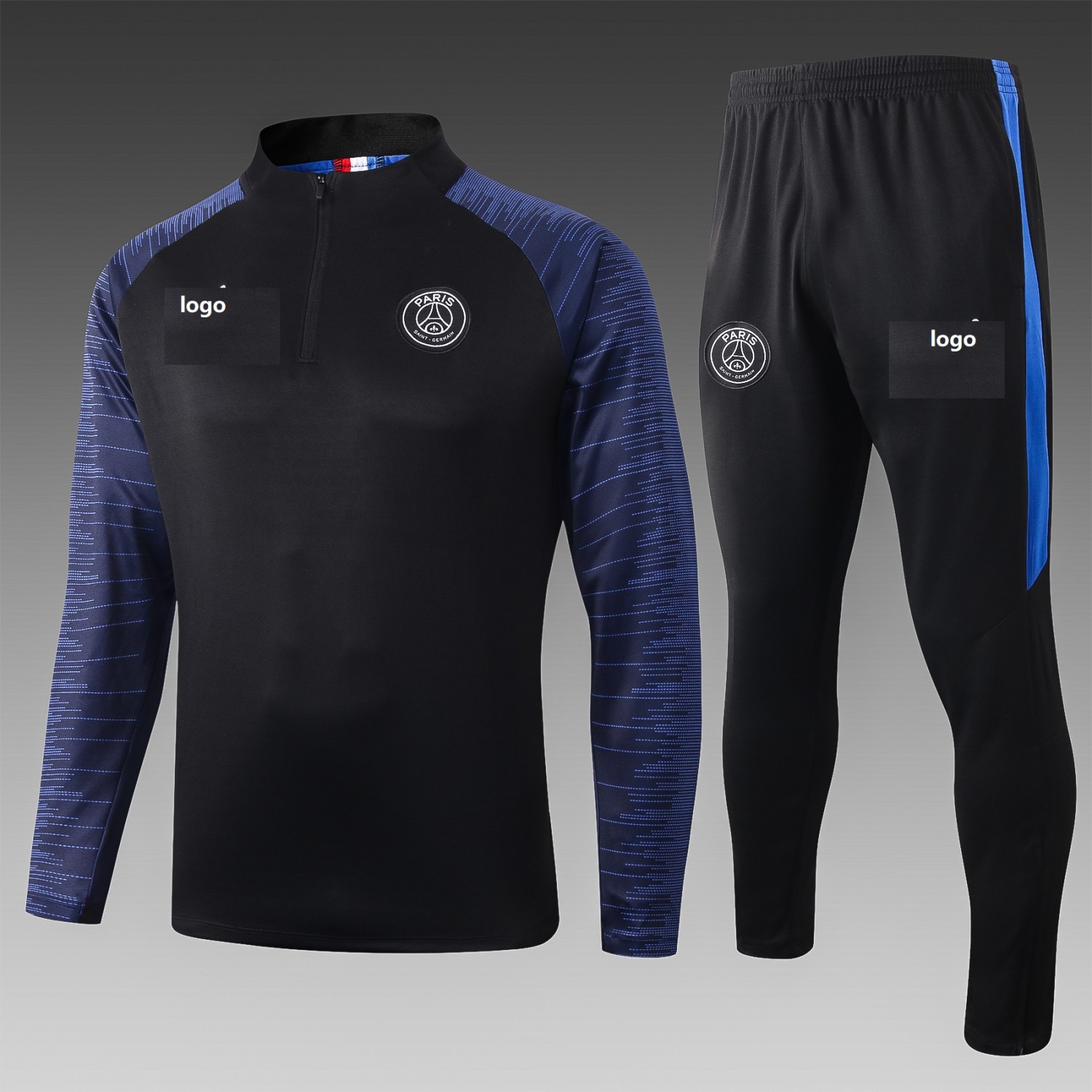 201920 Adult jacket PSG black soccer tracksuit