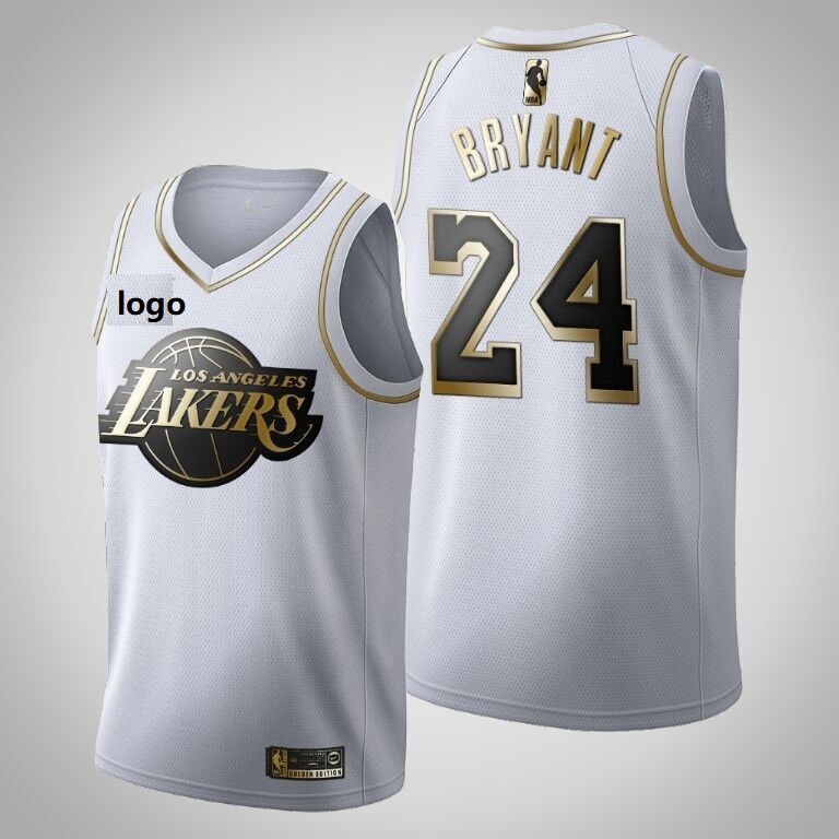 2019 20 Adult Lakers Basketball Jersey Shirt Bryant 24 White