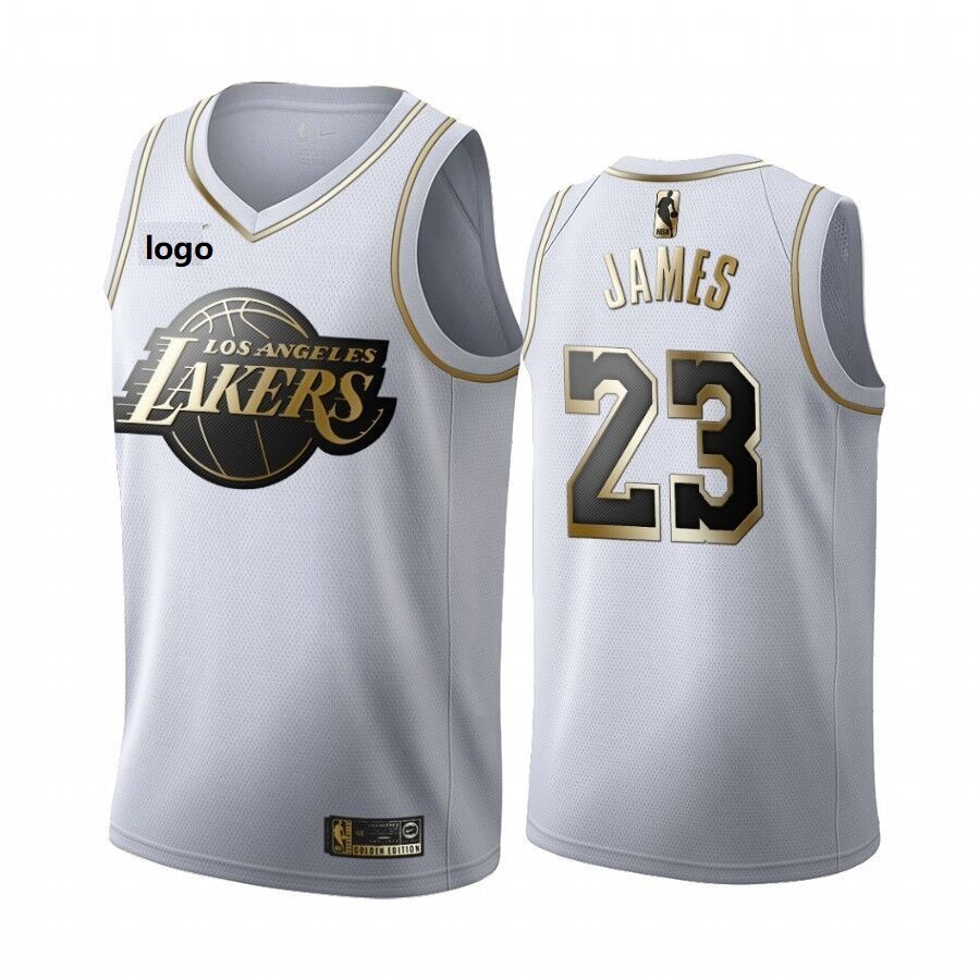 2019 20 Men Lakers Basketball Jersey Shirt James 23 White