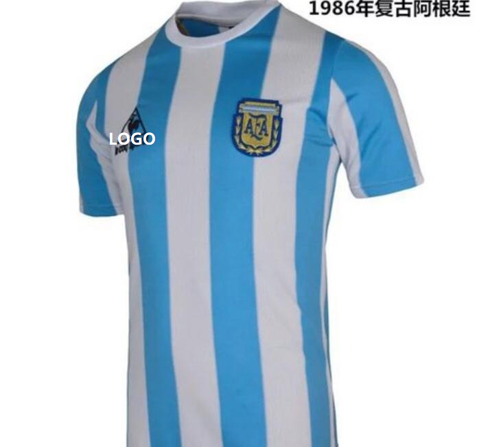 argentina 1986 retro home soccer jersey