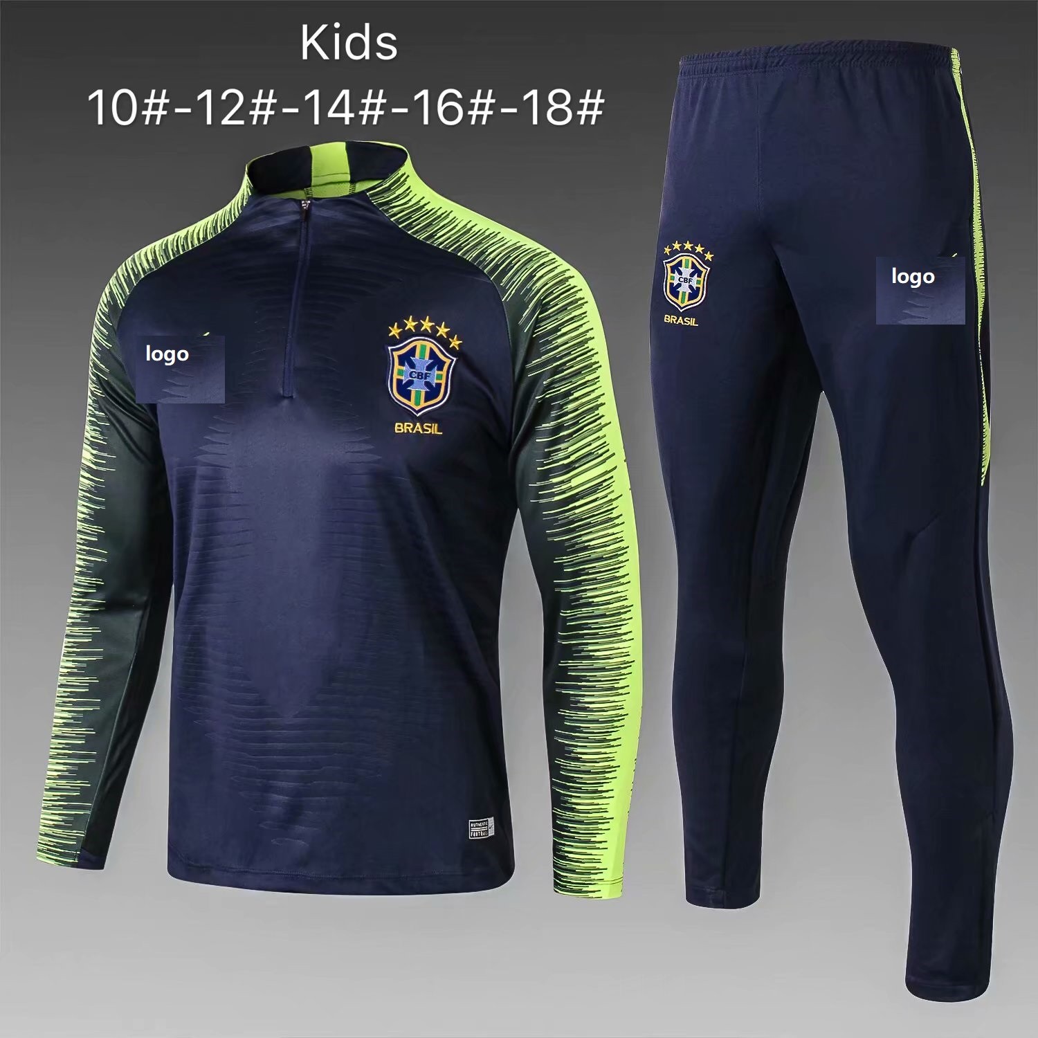 2019/20 Kids Brazil Soccer Tracksuit royal blue