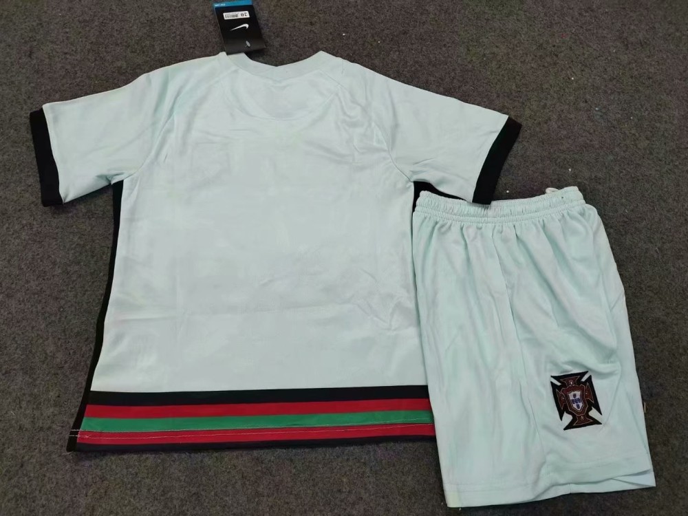2020 21 Children Portugal Away Soccer Uniforms Football Kits