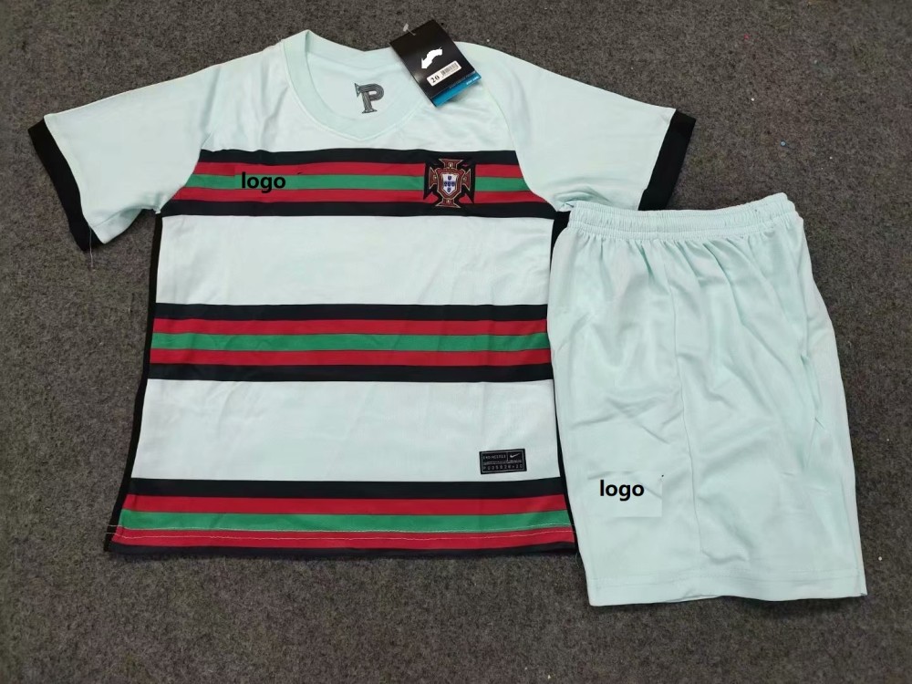 2020 21 Children Portugal Away Soccer Uniforms Football Kits