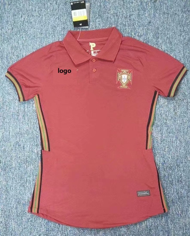 2020 21 Women Thai Quality Portugal Home Football Jersey Soccer Shirt