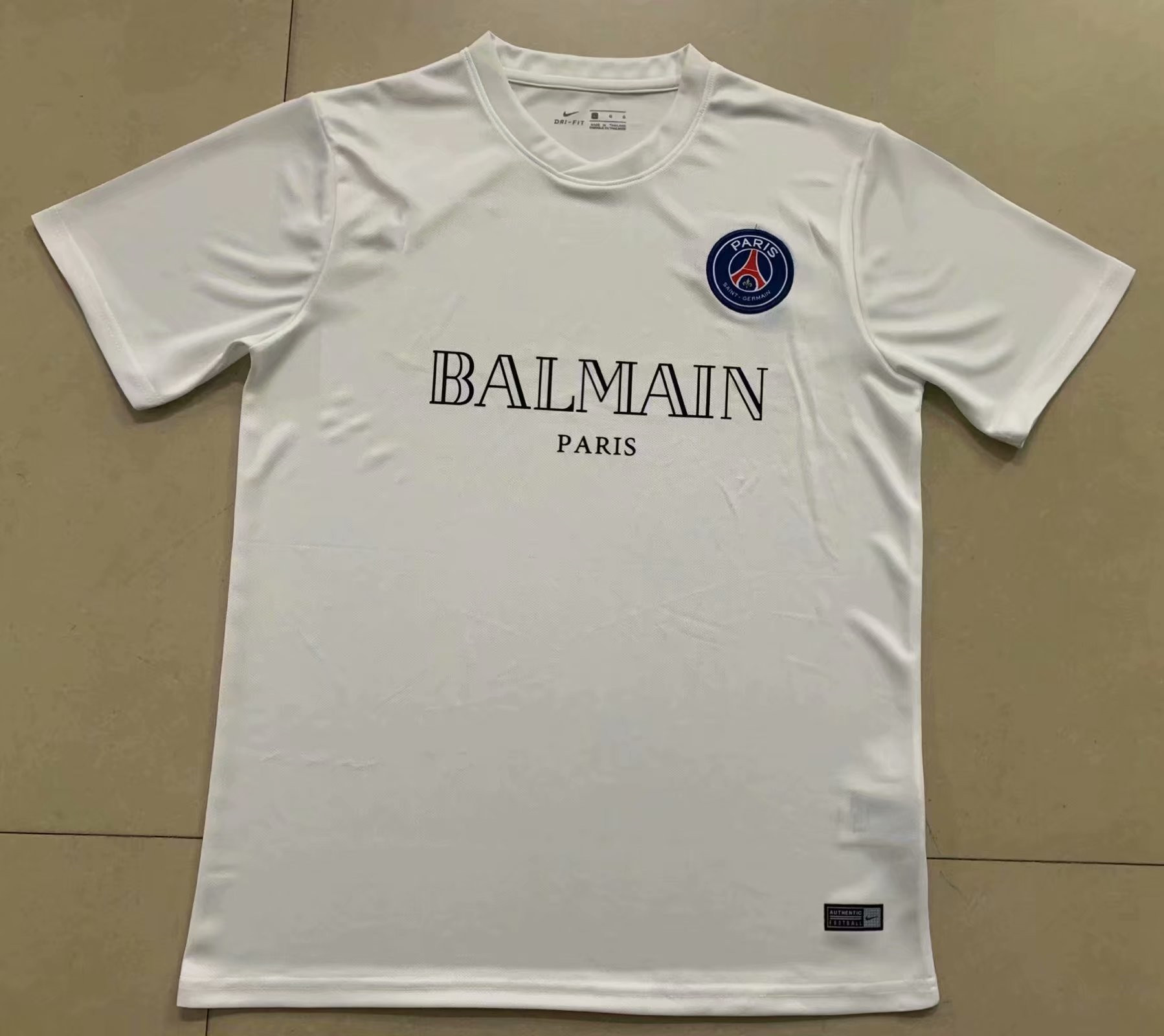 balmain psg top white