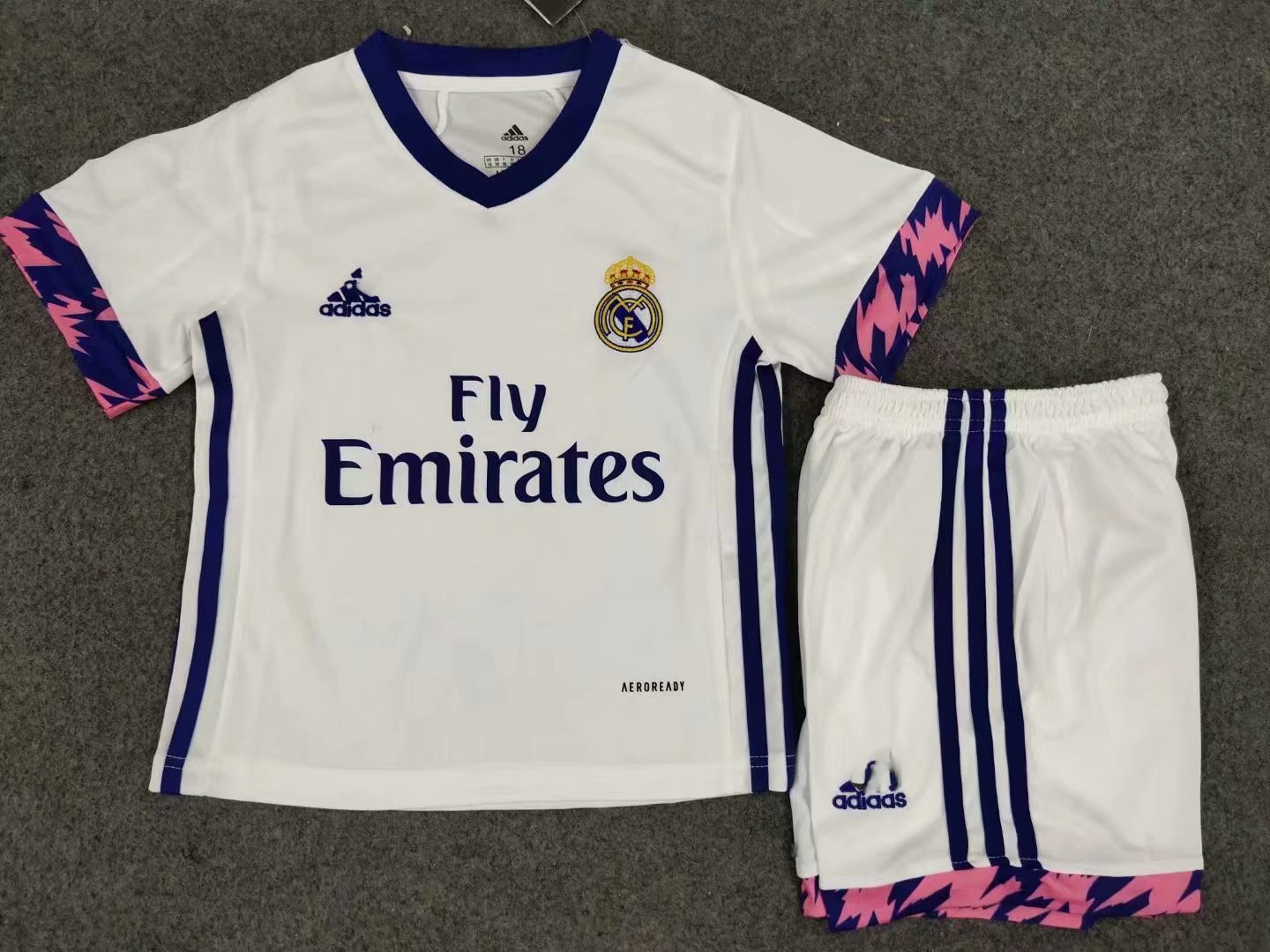 2020-2021 Children Real Madrid home club soccer uniforms ...