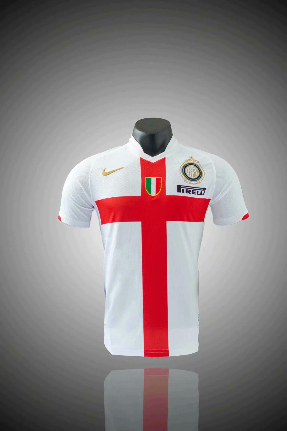 2007-2008 Adult Thai version Inter Milan white red retro ...