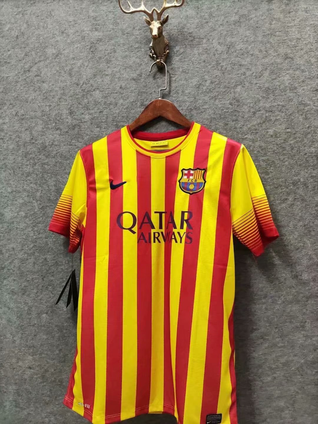 Adult Thai version Barcelona yellow retro soccer jersey ... Home of classic retro vintage jersey from the past.