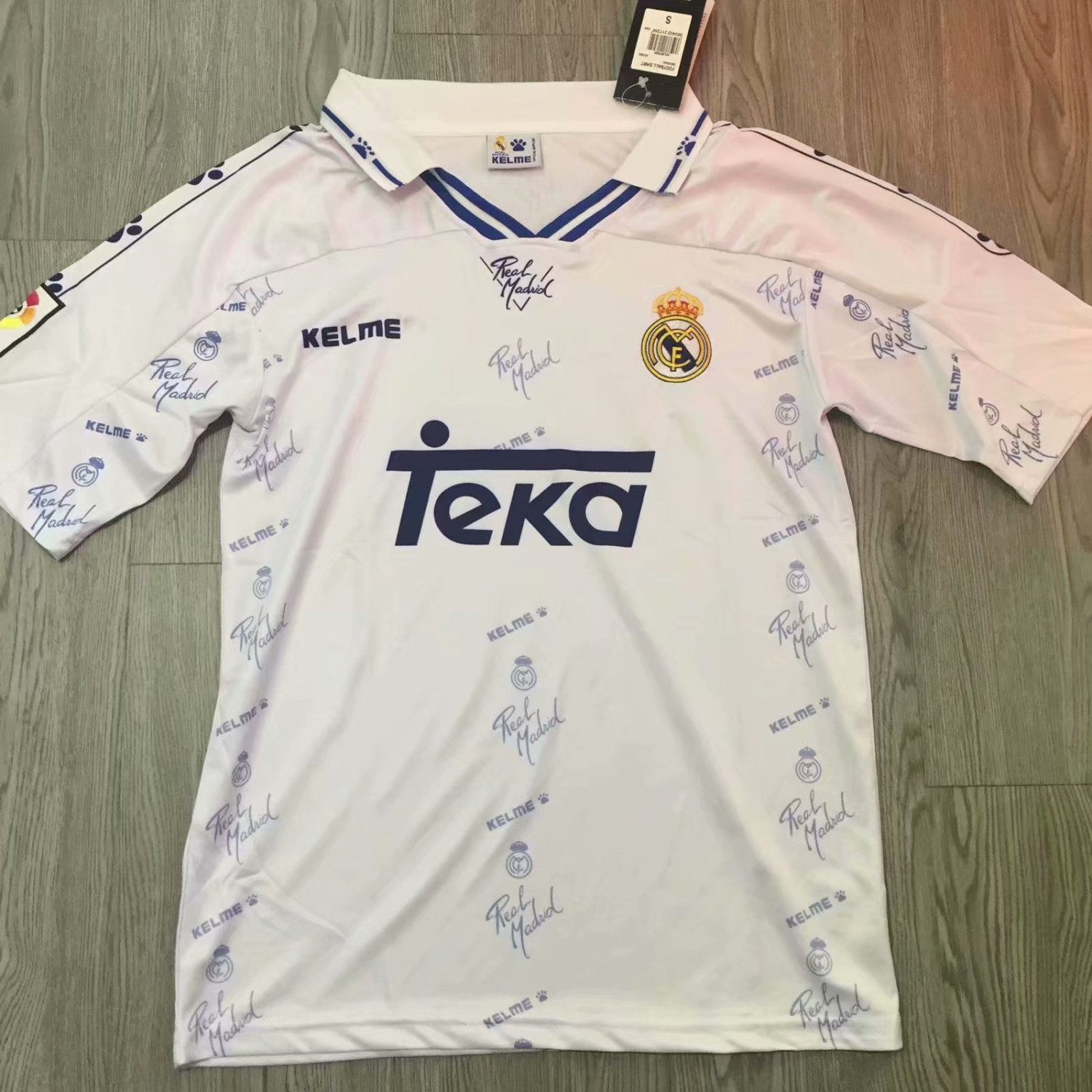 1994-1995 Adult Thai version Real Madrid white retro ...