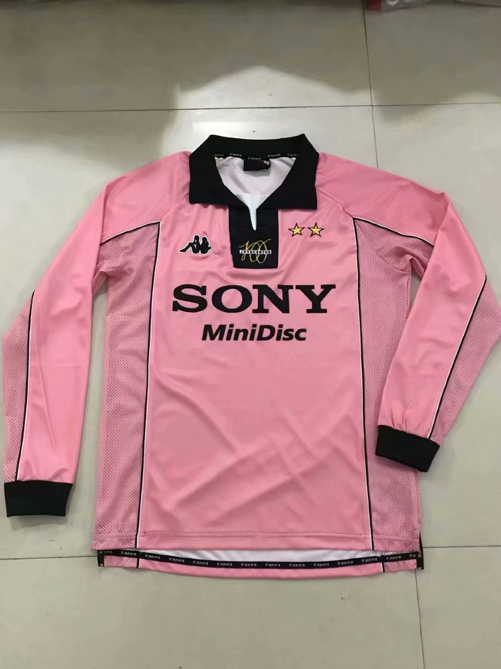 1997-1998 Adult Thai version Juventus pink long sleeve ...