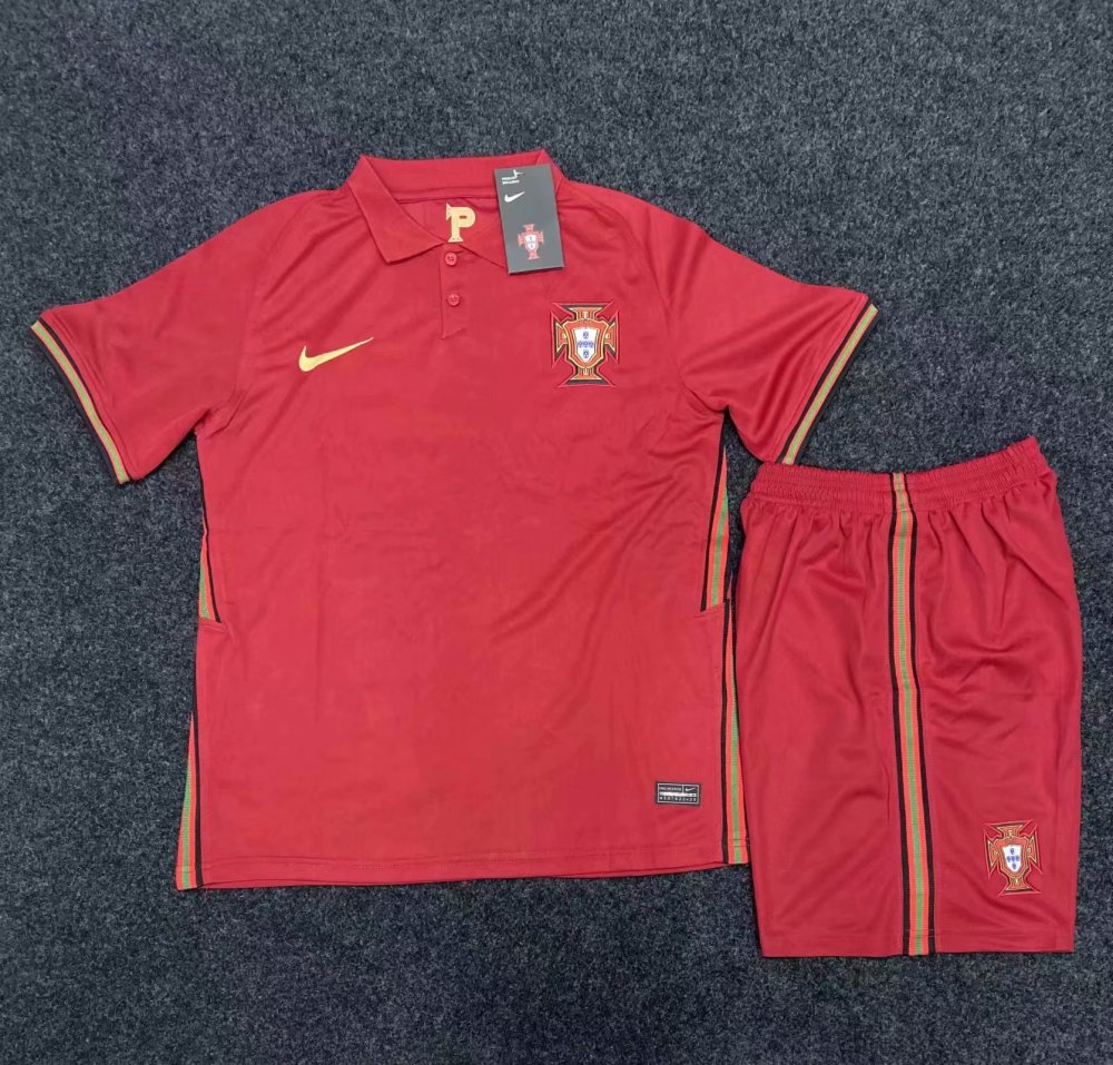 20 21 New Adult Portugal Red Soccer Uniforms National Team Football Kits