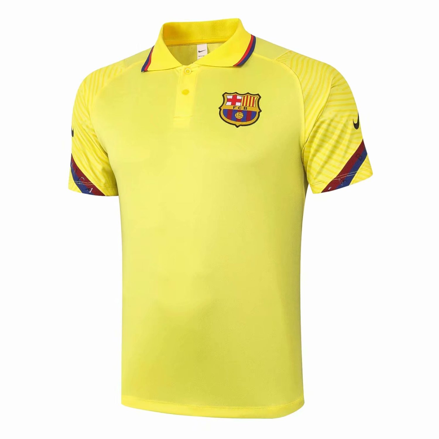 20/21 Adult Barcelona yellow short sleeve Polo football shirt soccer jersey