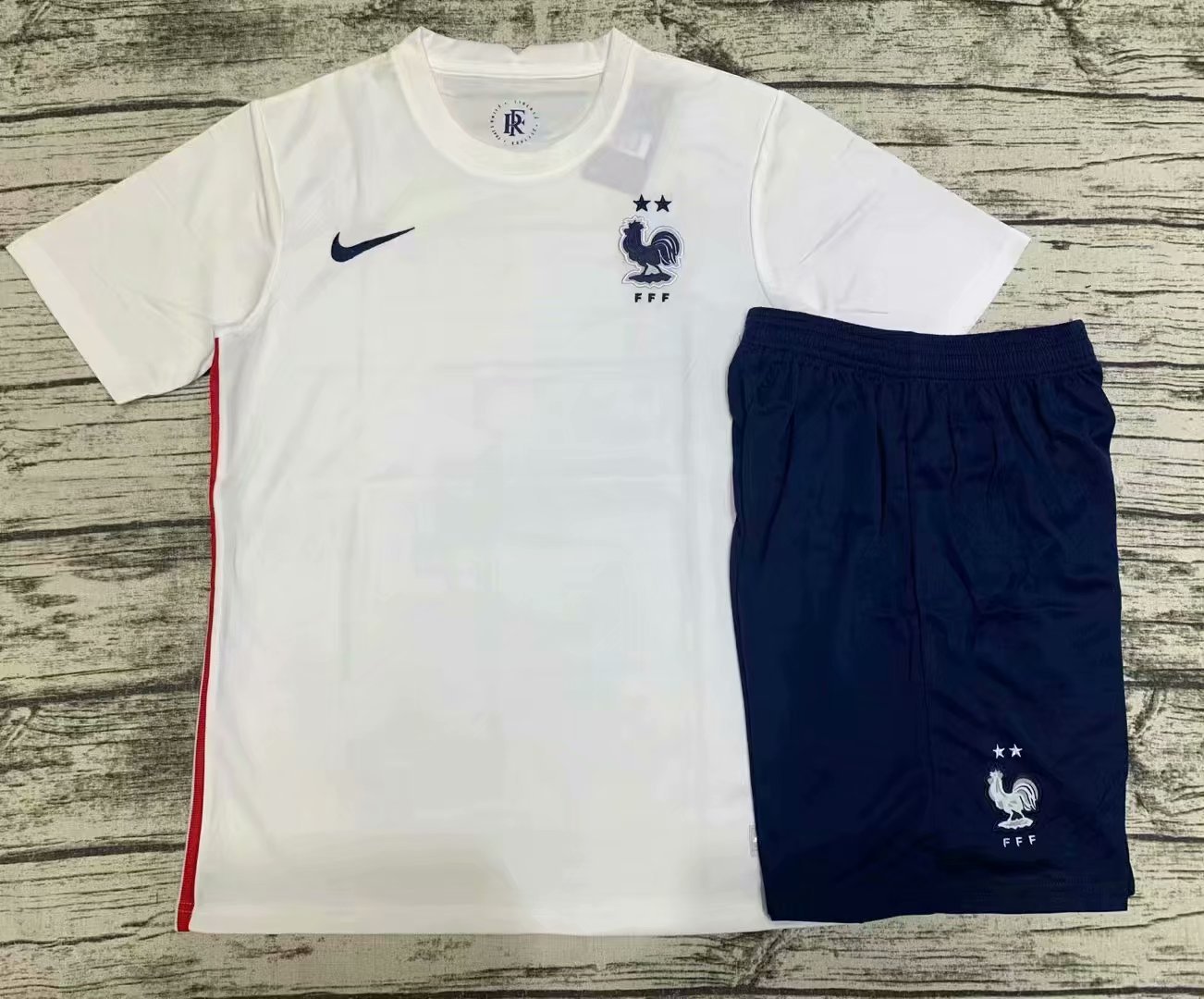 Download 20/21 New Adult French white soccer uniforms national team ...