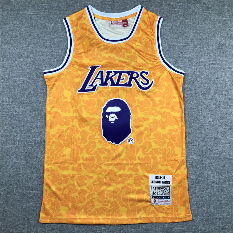 Adult Los Angeles Lakers Ease monkey yellow basketball ...