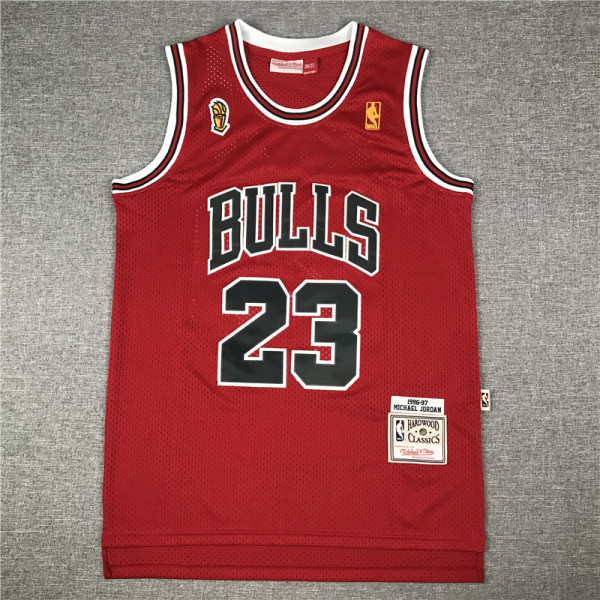 96-97 New Men Chicago Bulls joedan champion edition red basketball ...