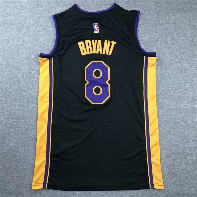 Los Angeles Lakers Kobe Bryant Black Mamba Retirement Jersey 8 And 24 Ebay