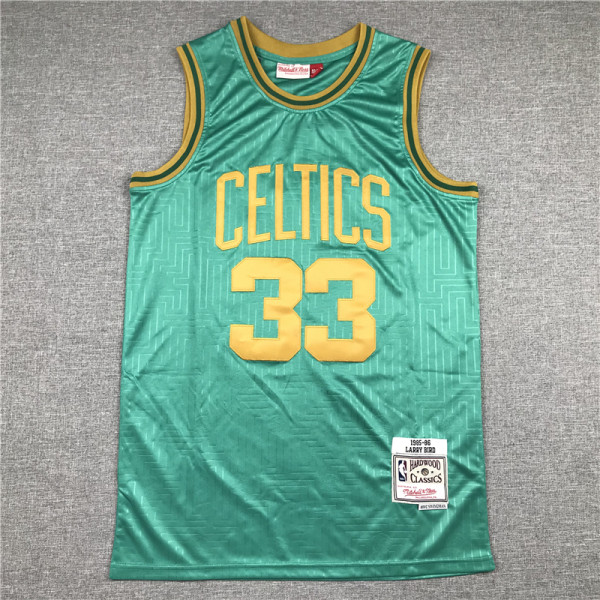 New Adult Celtics Bird year of the rat limited edition green basketball jersey 33