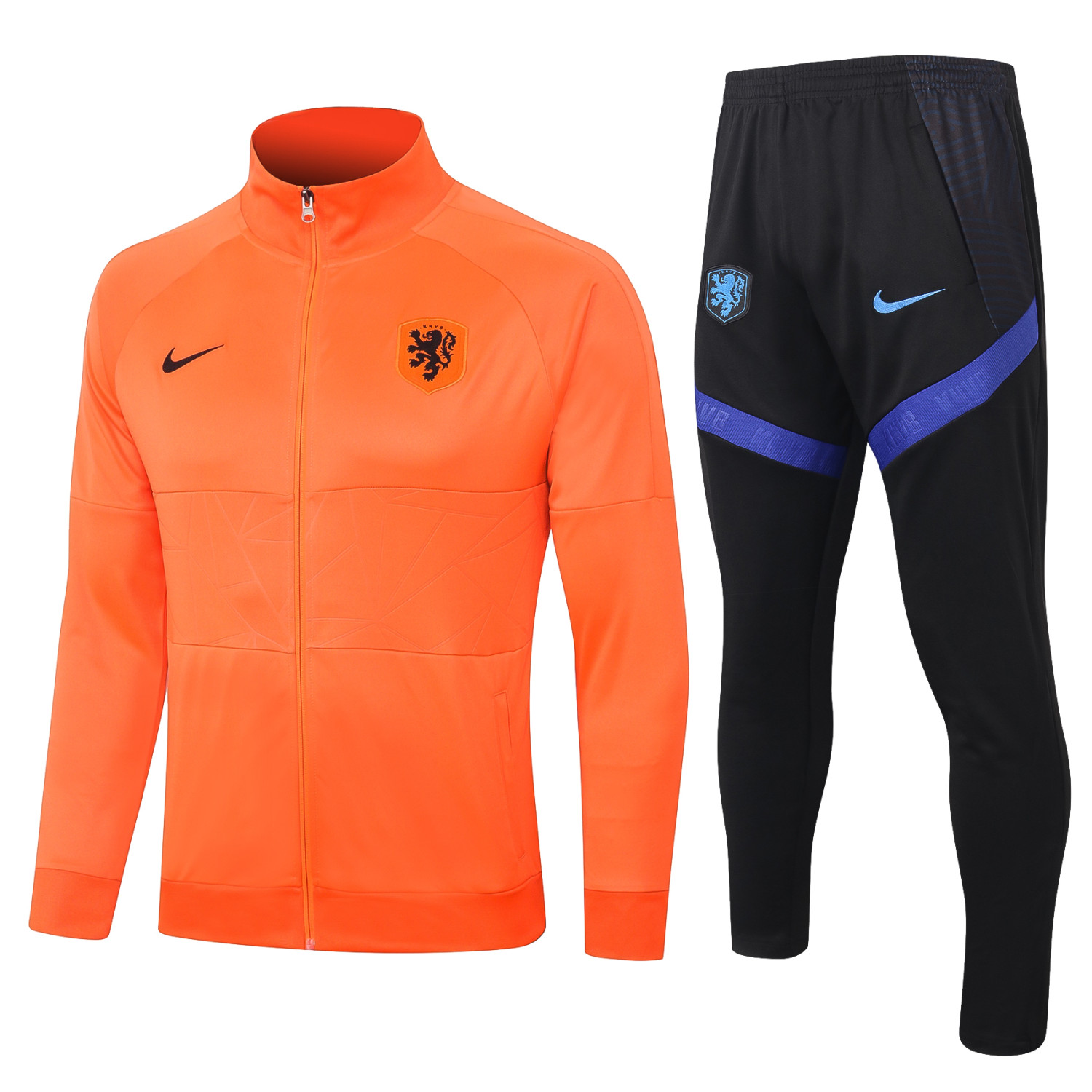 20/21 New Adult Netherlands orange long sleeve with zipp football ...