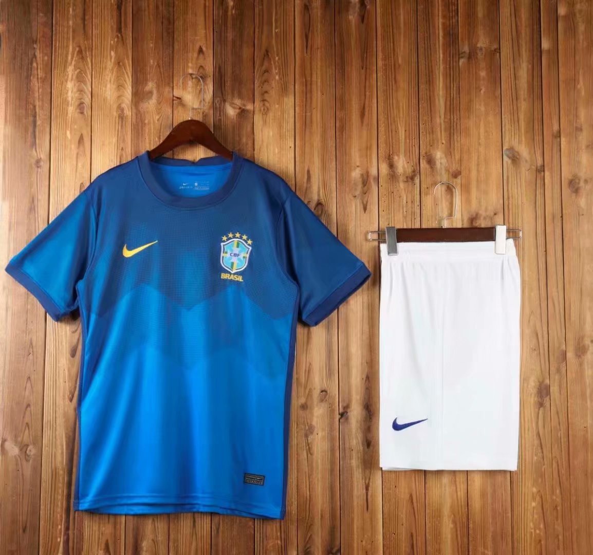 20/21 New Adult Brazil blue soccer uniforms national team football suit