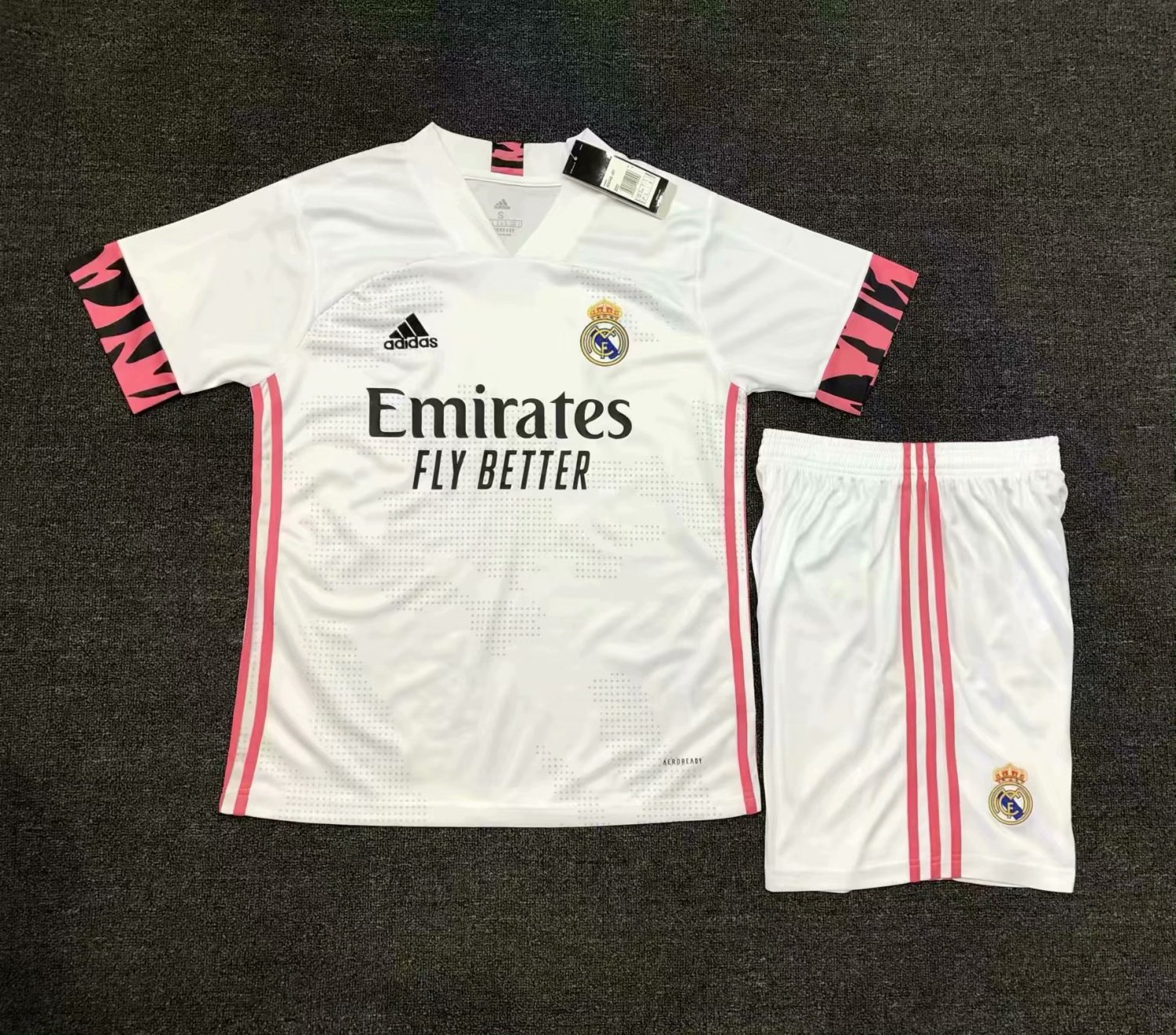 20/21 New Children Real Madrid white club soccer uniforms ...