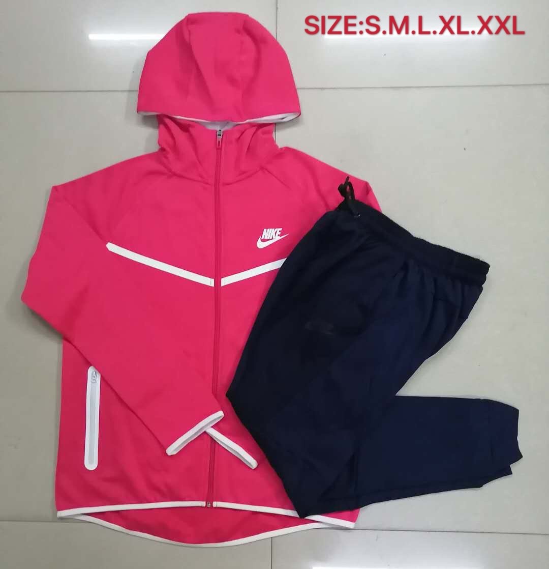 20/21 New Adults Nike pink long sleeve hoodie jacket F271#