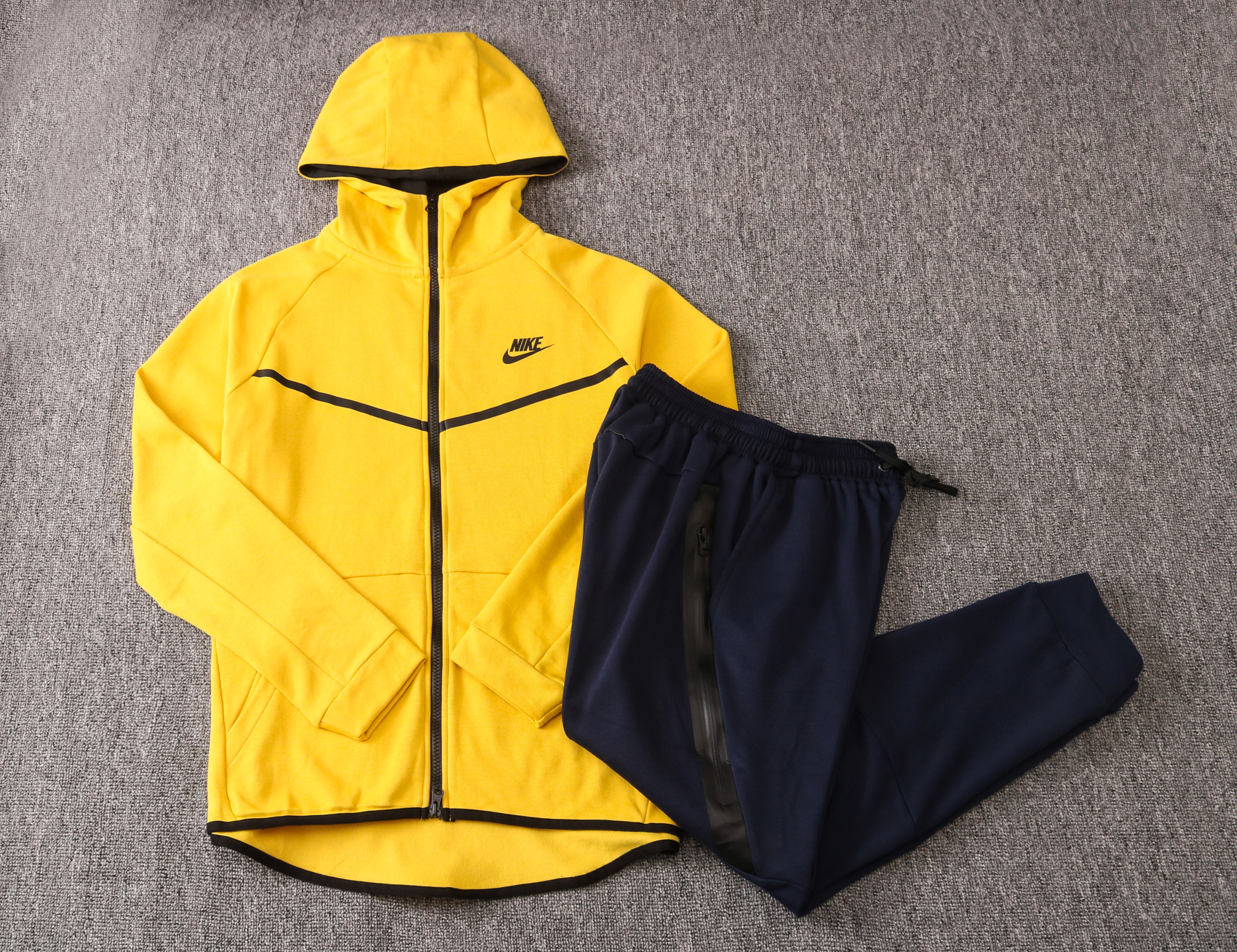 20/21 New Adults Nike yellow long sleeve hoodie jacket F260#