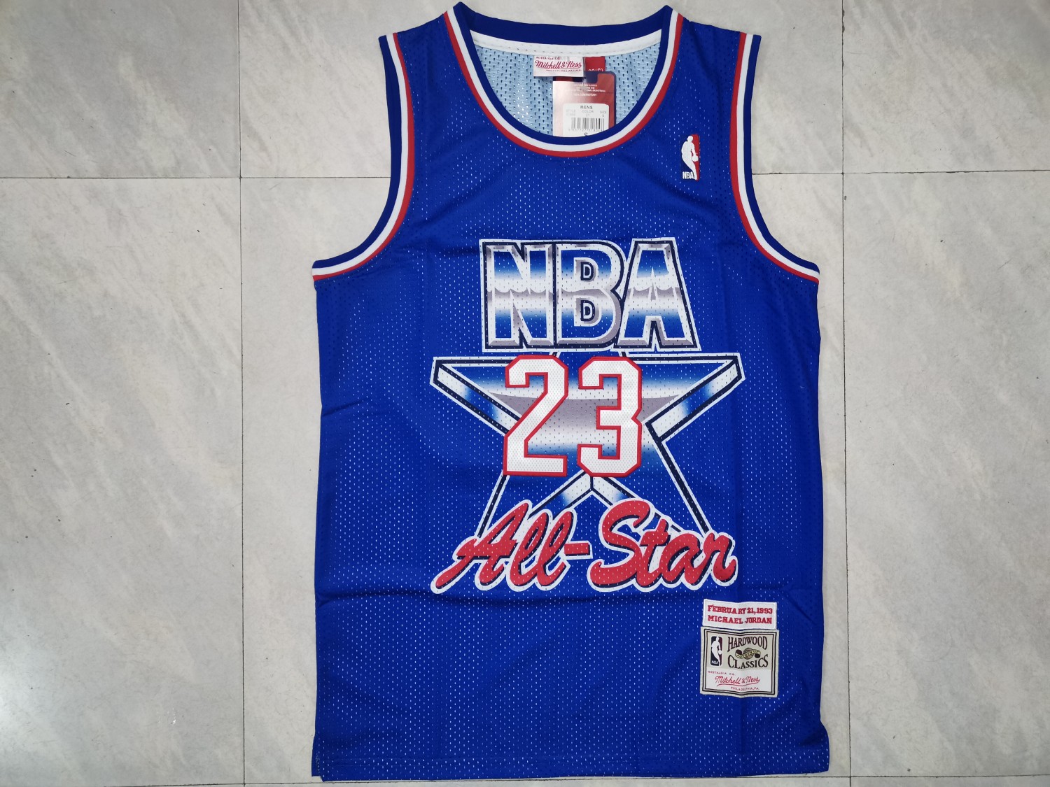 1993 Men AllStar Jordan 23 blue retro basketball jersey