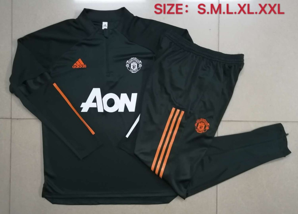 20 21 New Adult Mun Manchester United Black Long Sleeve Football