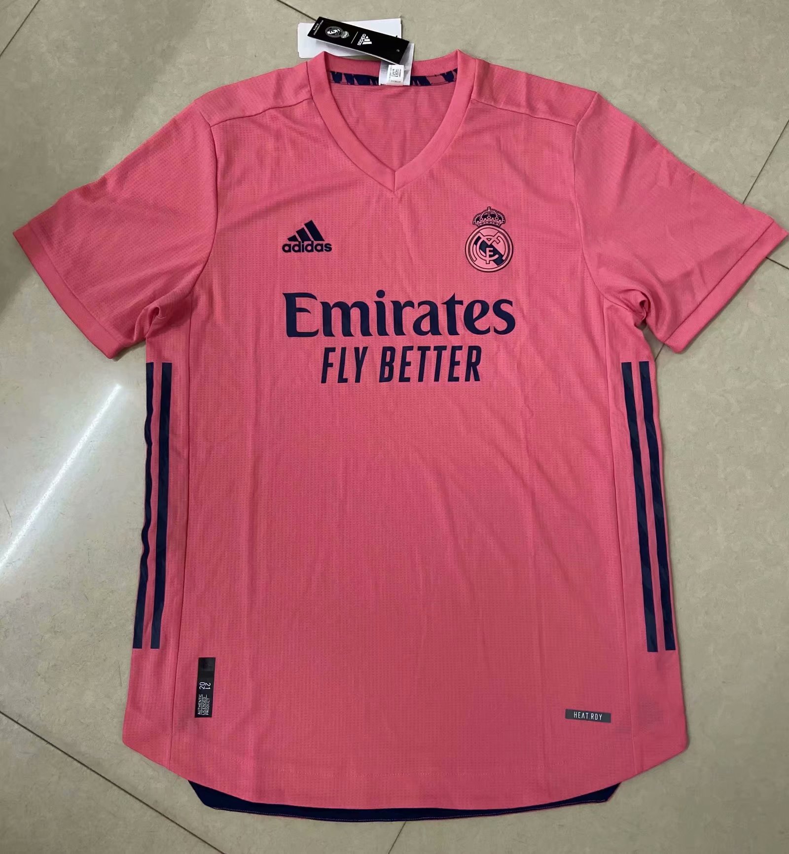 20/21 New Adult top players version Real Madrid away pink soccer jersey football shirt