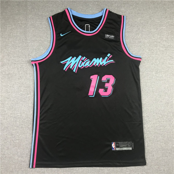 20/21 New Adult Heat Butler 13 black basketball jersey shirt