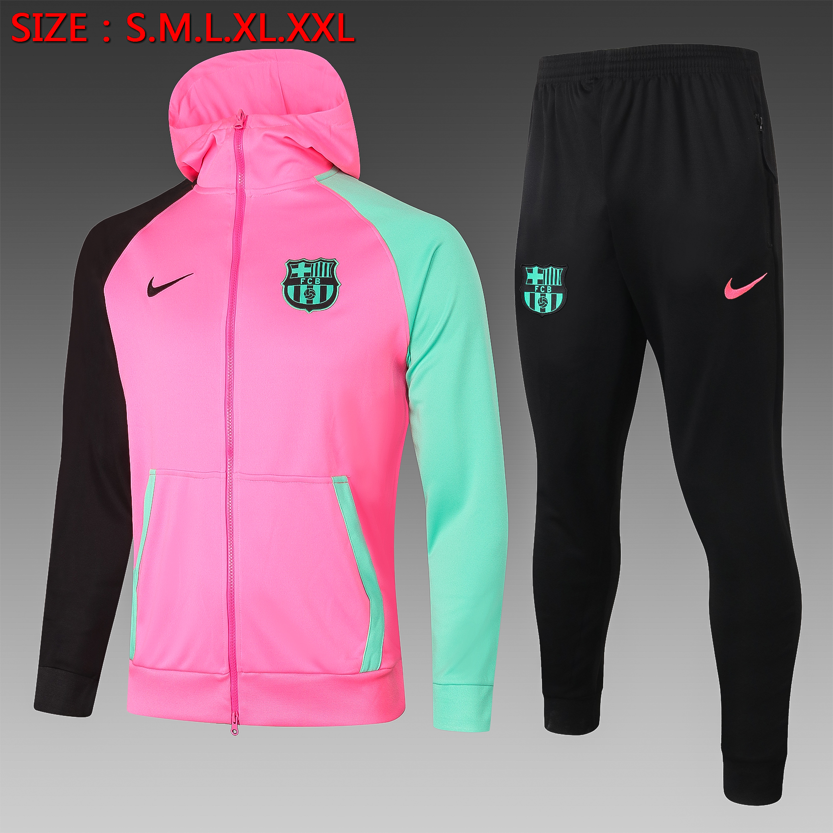 barcelona pink jersey long sleeve