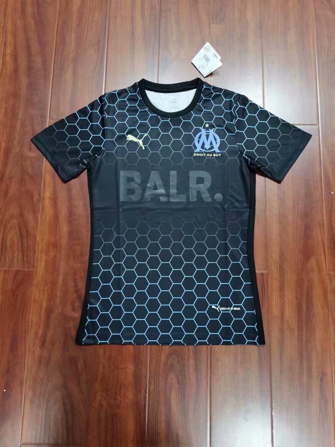 20/21 New Adult top players version Marseilles black soccer jersey ...