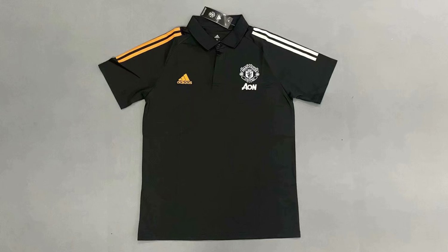 20/21 New Adult Thai Quality MUN Manchester united black polo football ...