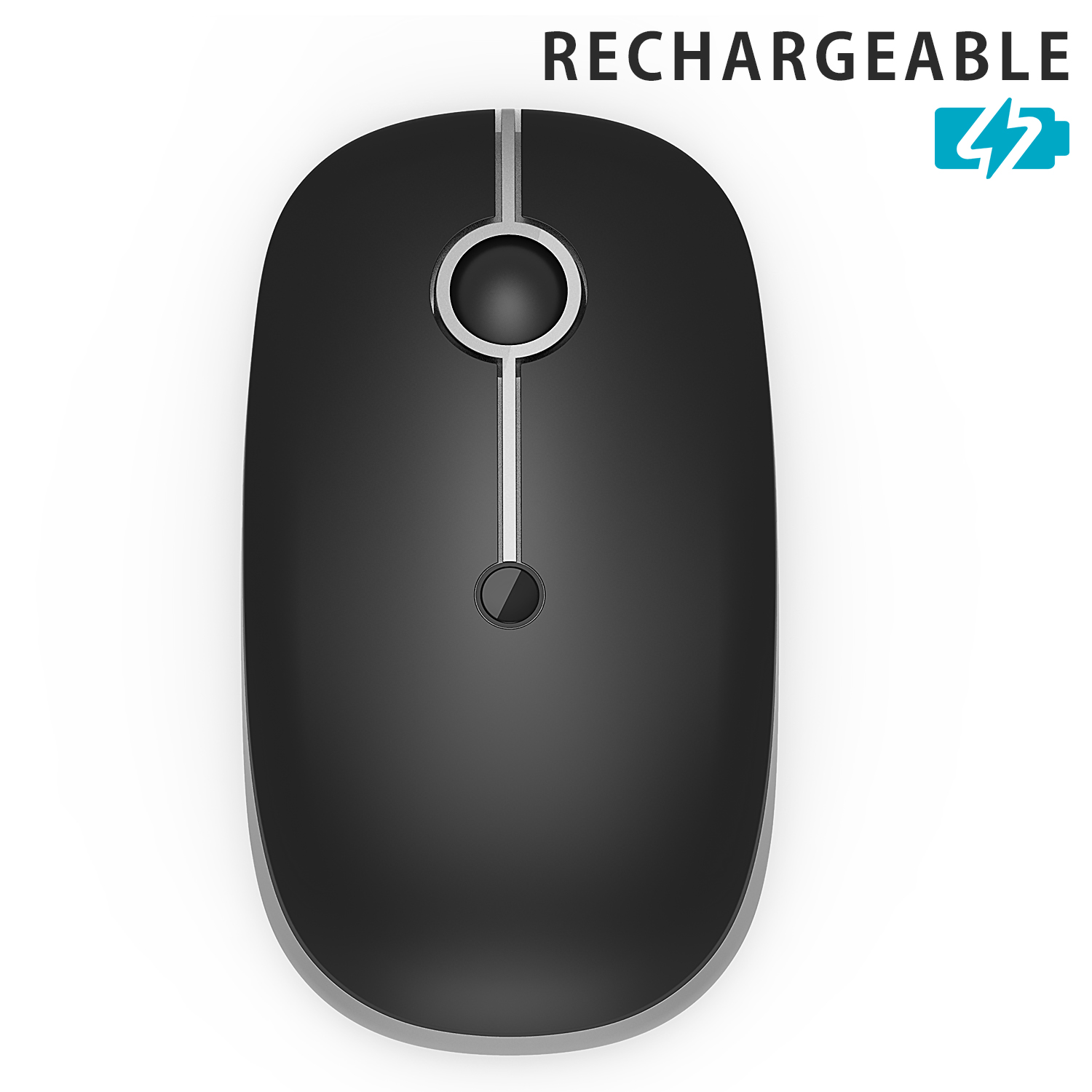 PC Portable Slim 2.4G Noiseless Mouse with USB Receive 4 Buttons for Notebook Less Noise 3 Adjustable DPI Levels for Notebook CHENC Wireless Mouse