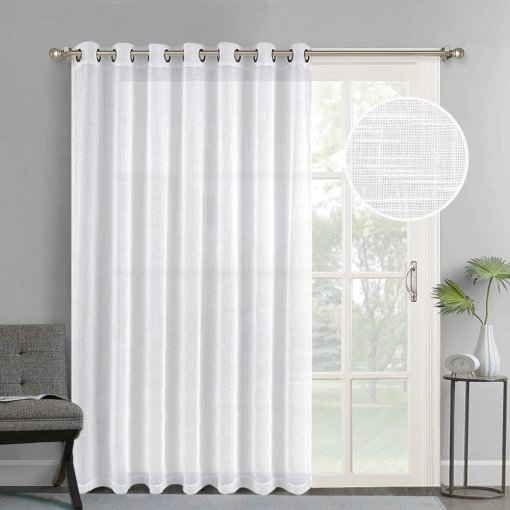 Us 22 95 Nicetown Grommet Linen Like Patio Door Curtains Semi