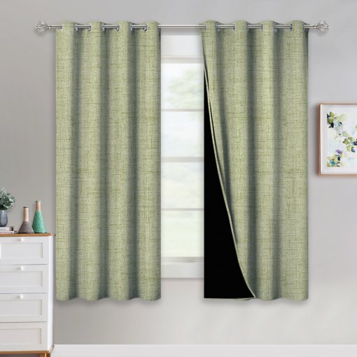 Nicetown Country Style Faux Linen Knitting Pattern Full Blackout