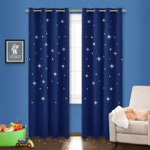 Custom Romantic Star Cutout Curtain Thermal Insulated Blackout Drape for Kids Bedroom by NICETOWN ( 1 Panel )