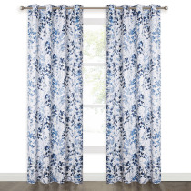Custom Watercolor Aesthetic Foliage Pattern Short Blackout Pattern Insulated Privacy Blackout Curtain by NICETOWN ( 1 Panel )